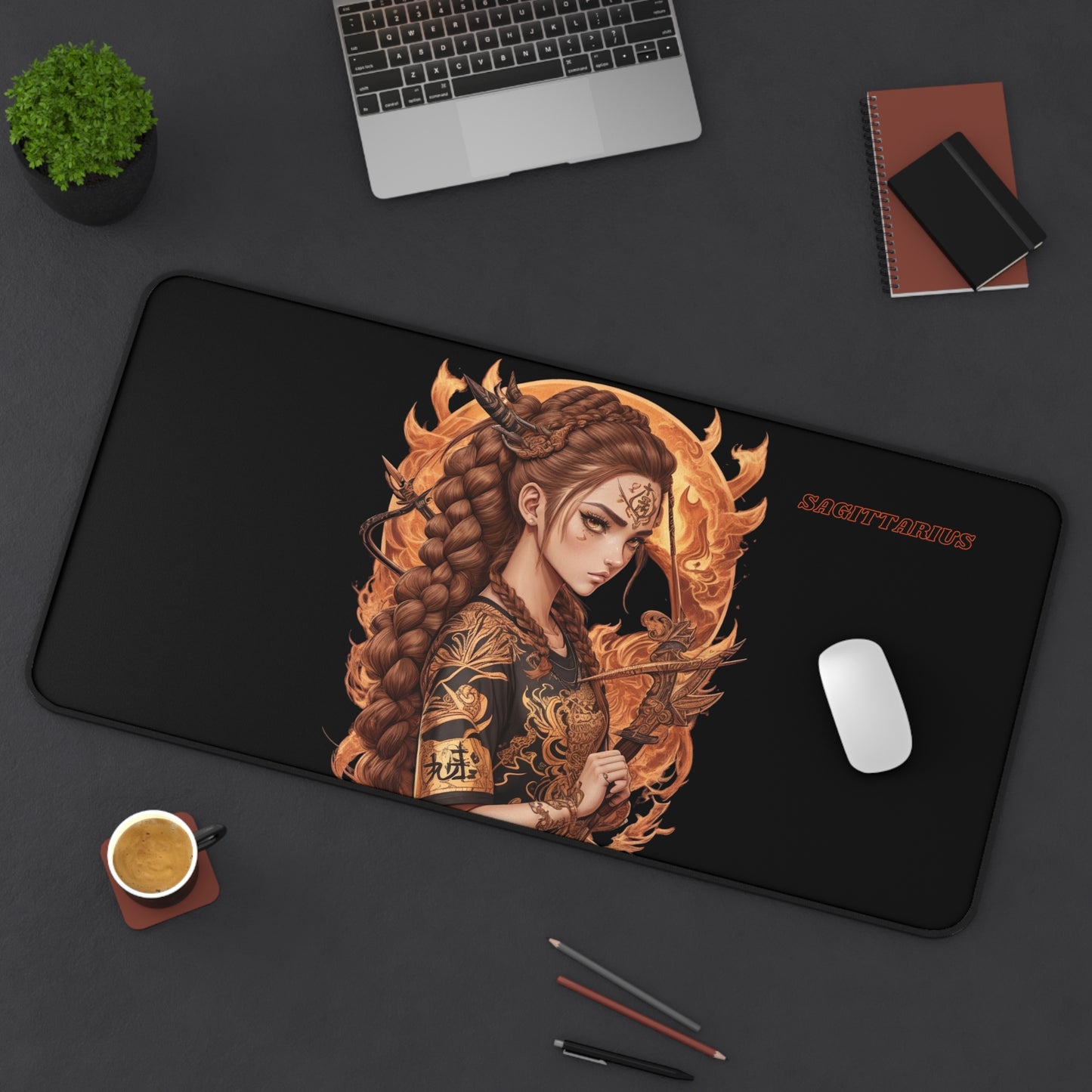 Zodiac Sagittarius Manga Girl Desk Mat