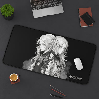 Zodiac Gemini Manga Girls Desk Mat