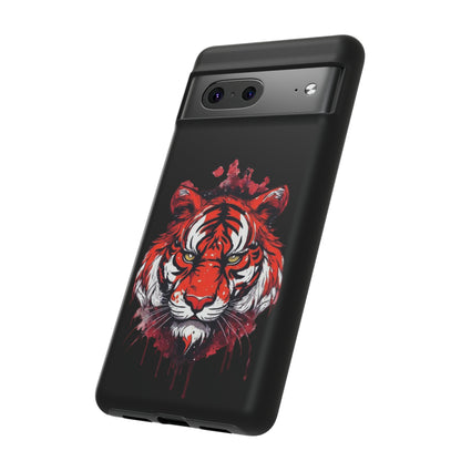 Tiger Splatter Art Phone Case