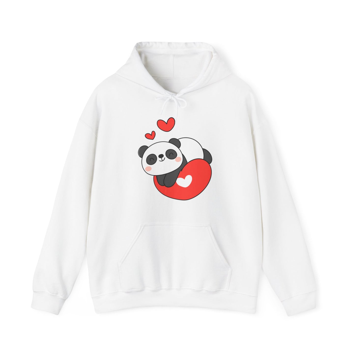 Panda Lying On A Heart Hoodie