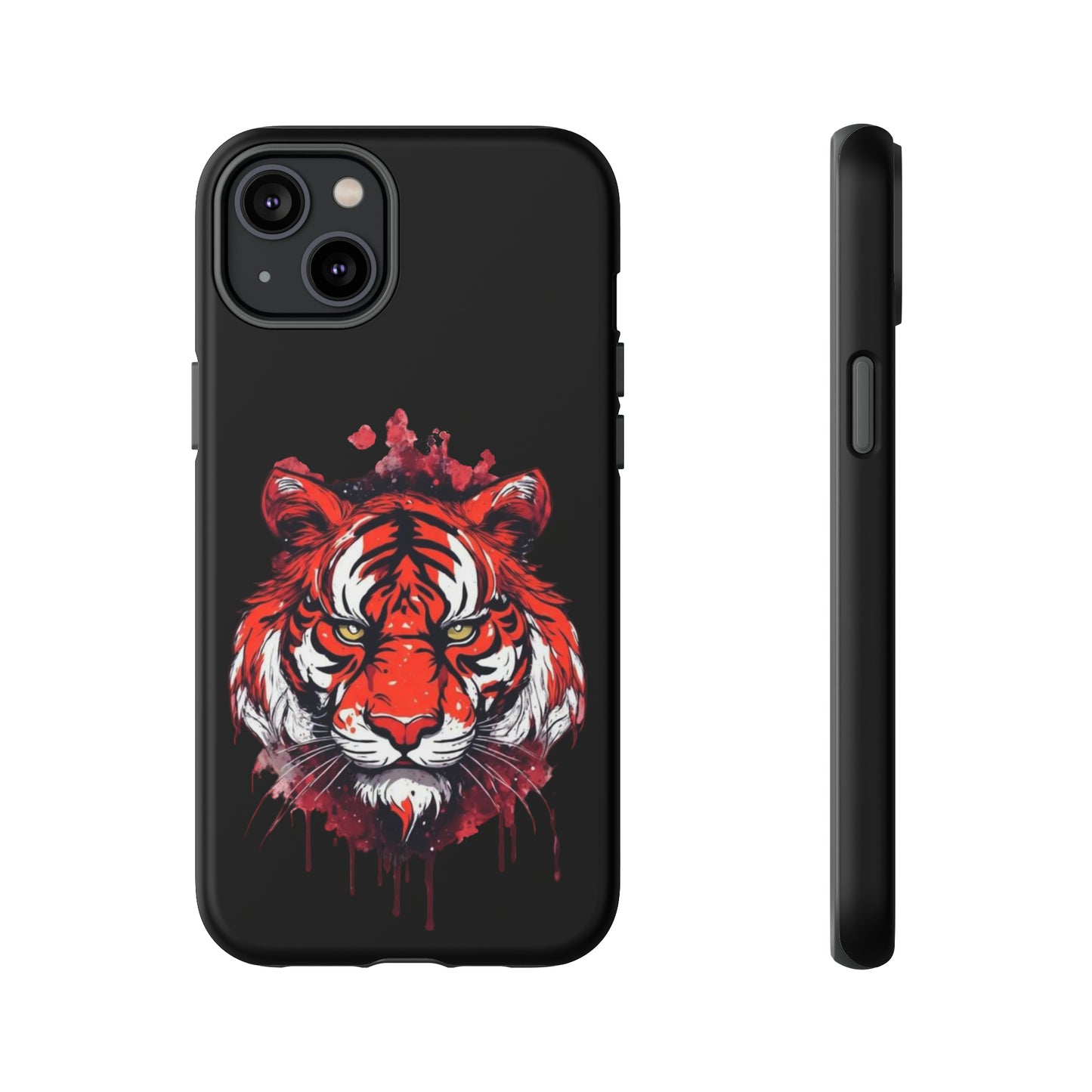 Tiger Splatter Art Phone Case