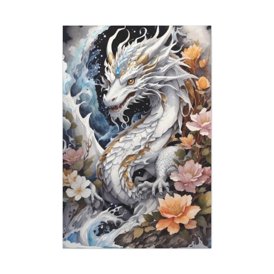 Ryū: Japanese Dragon Watercoloring Canvas