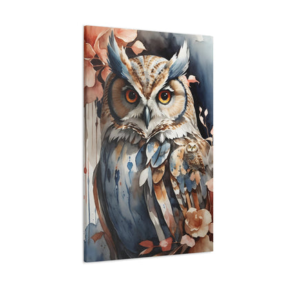 Owl Watercoloring Canvas