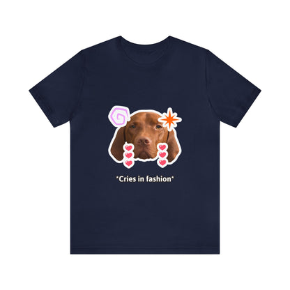 Dog Cries In Fashion Shirt