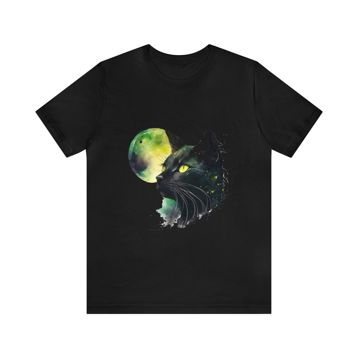 Black Cat Watercoloring Shirt