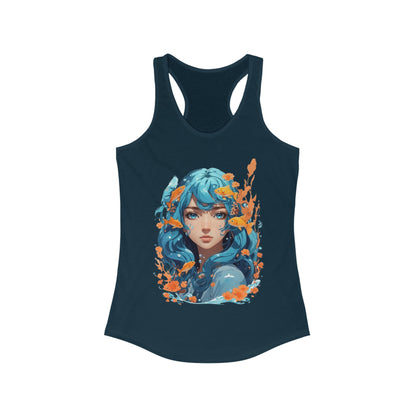 Zodiac Pisces Manga Girl Tank Top