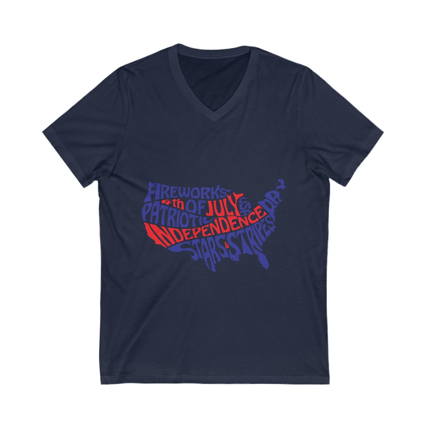 Fireworks 4th Of July V-Neck Shirt