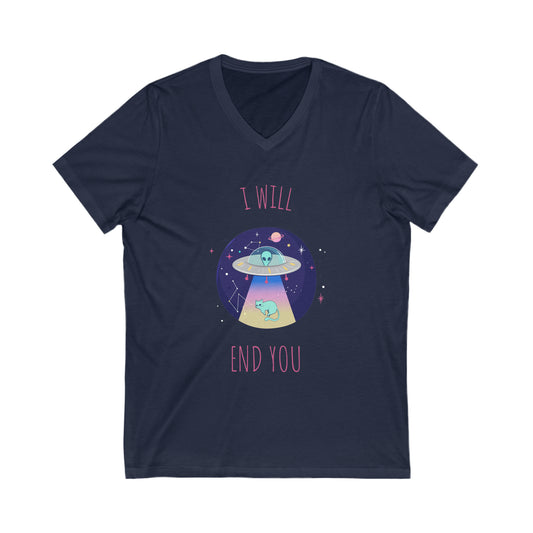 Alien I Will End You V-Neck Shirt