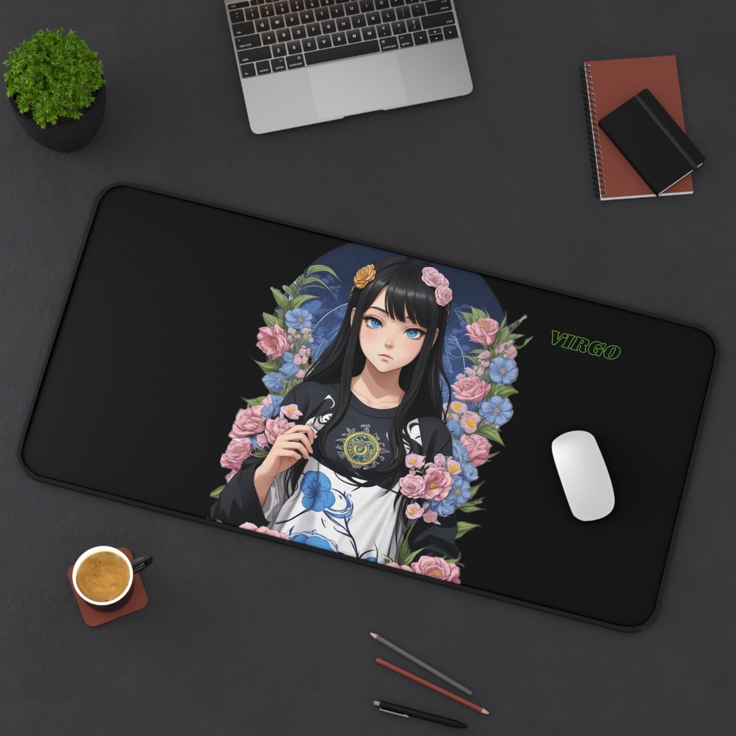 Zodiac Virgo Manga Girl Desk Mat