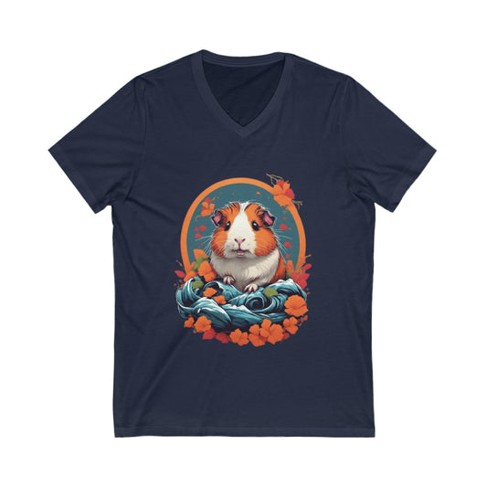 Guinea Pig Cartoon V-Neck Shirt