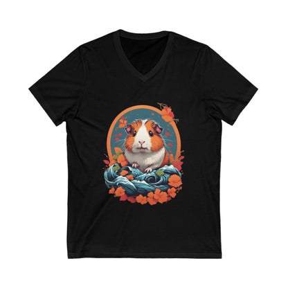 Guinea Pig Cartoon V-Neck Shirt