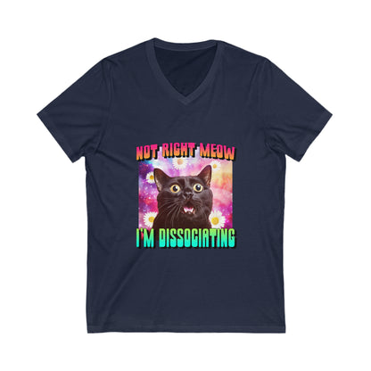 Cat Not Right Meow V-Neck Shirt