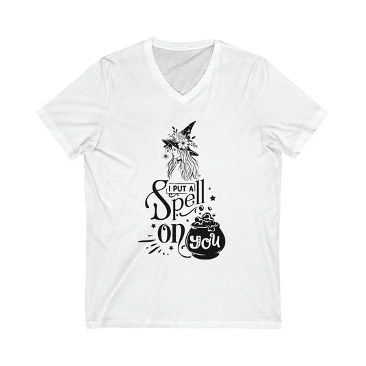 Halloween Spell On You Quote V-Neck Shirt