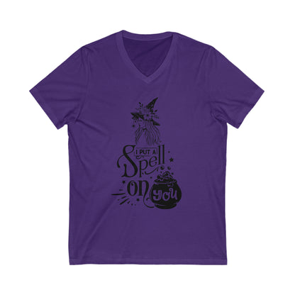 Halloween Spell On You Quote V-Neck Shirt