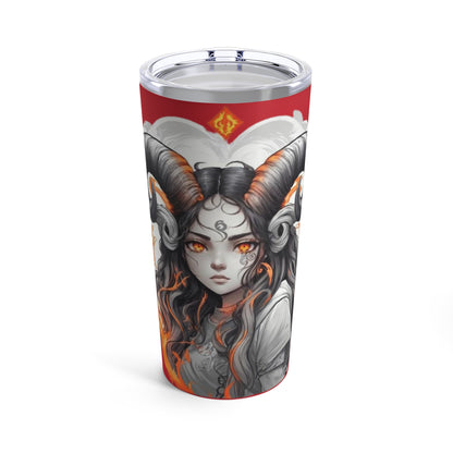 Zodiac Aries Manga Girl Tumbler