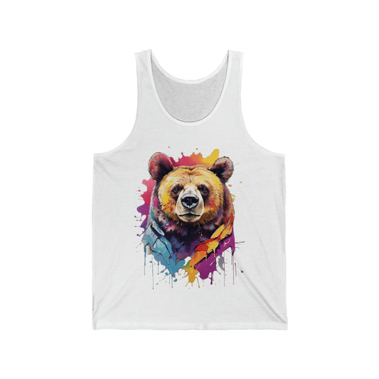 Bear Splatter Art Tank Top