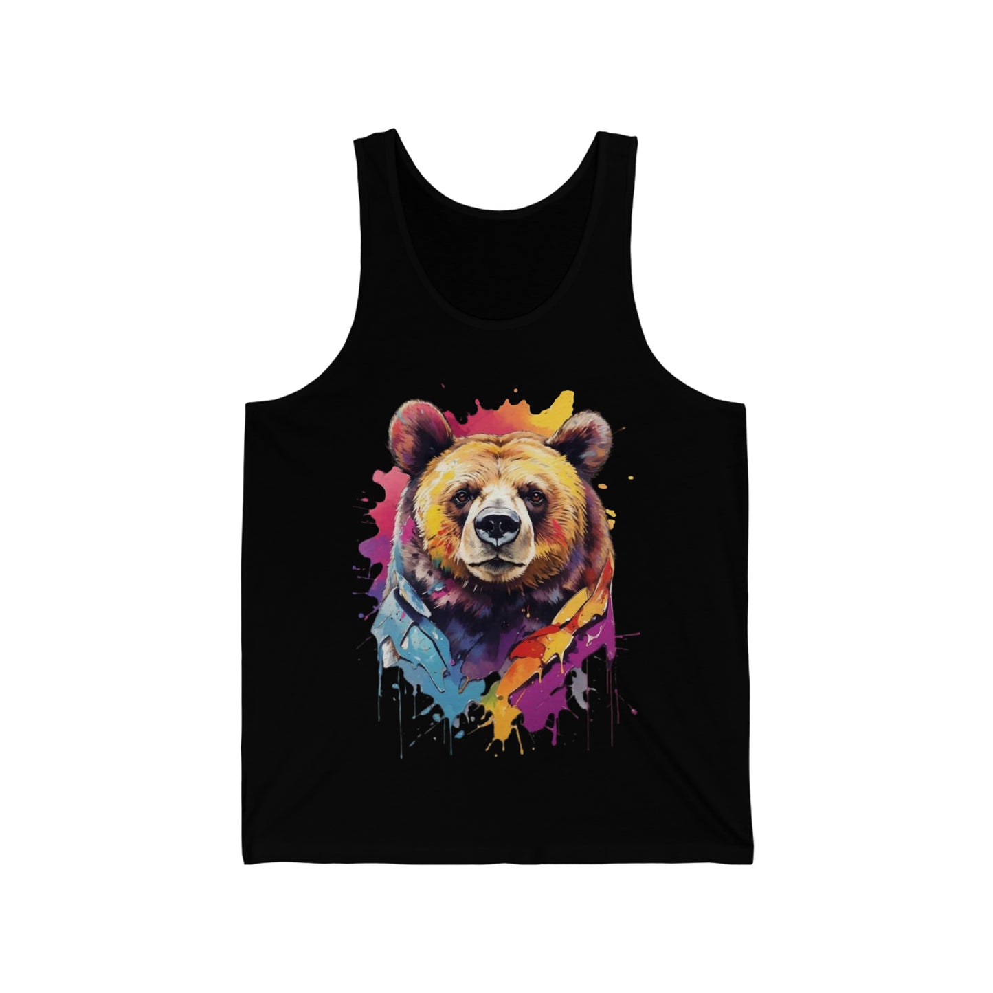 Bear Splatter Art Tank Top