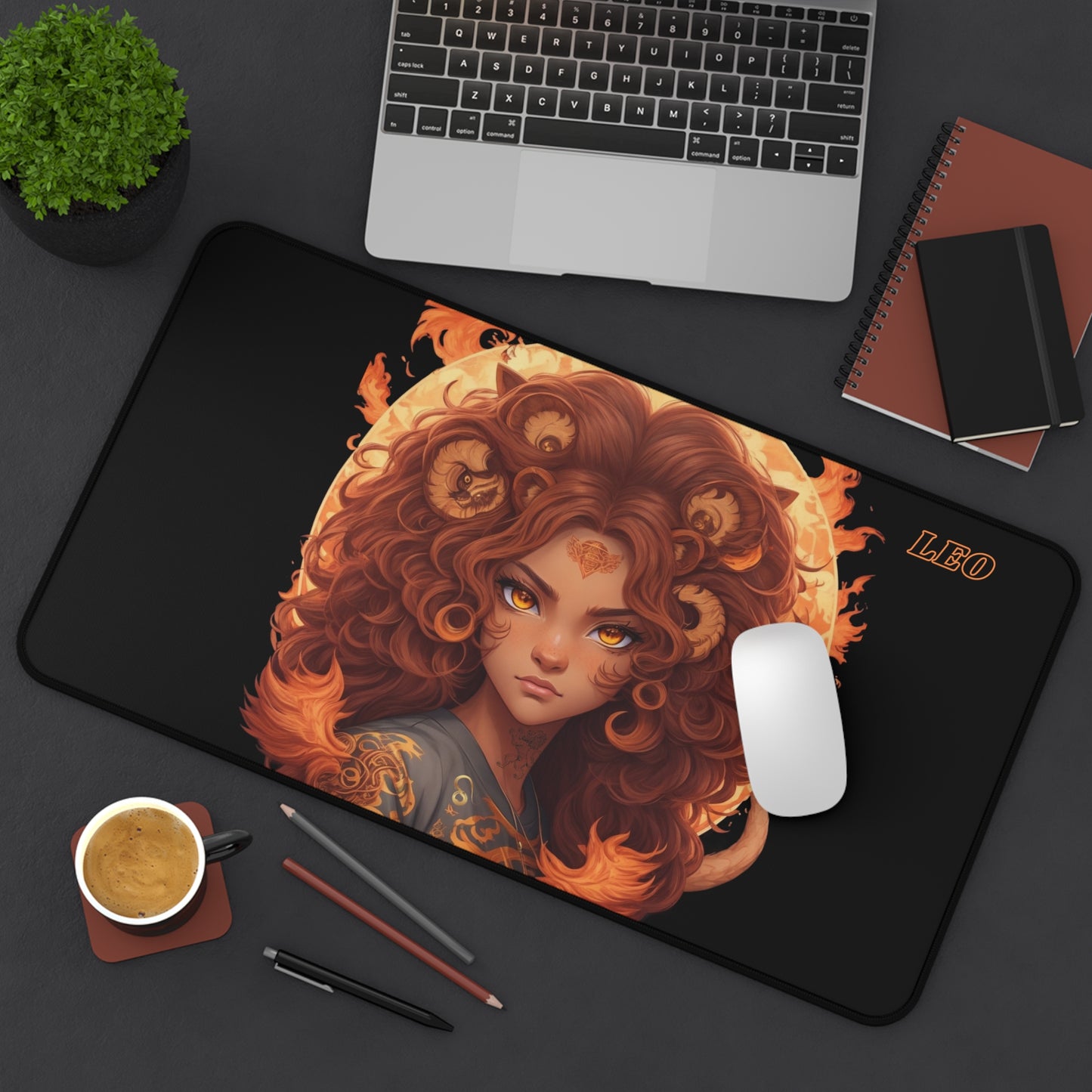 Zodiac Leo Manga Girl Desk Mats