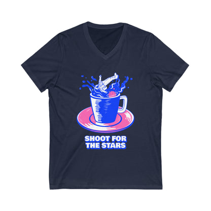 Astronaut Shoot For The Stars V-Neck Shirt