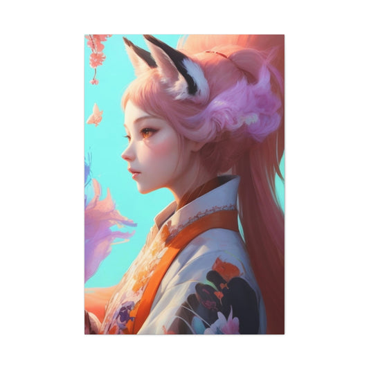 Kitsune: The Fox Semi Realism Canvas