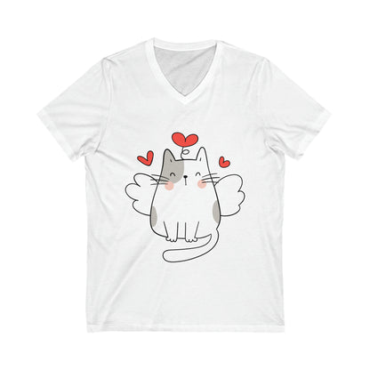 Angel Cat V-Neck Shirt