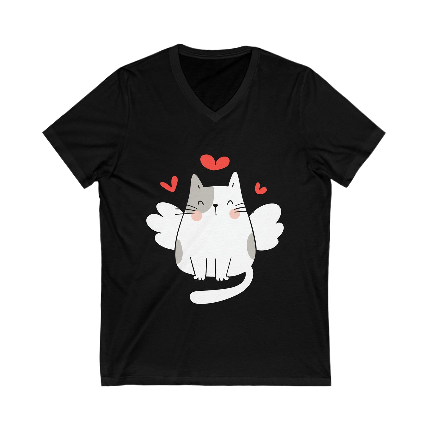 Angel Cat V-Neck Shirt