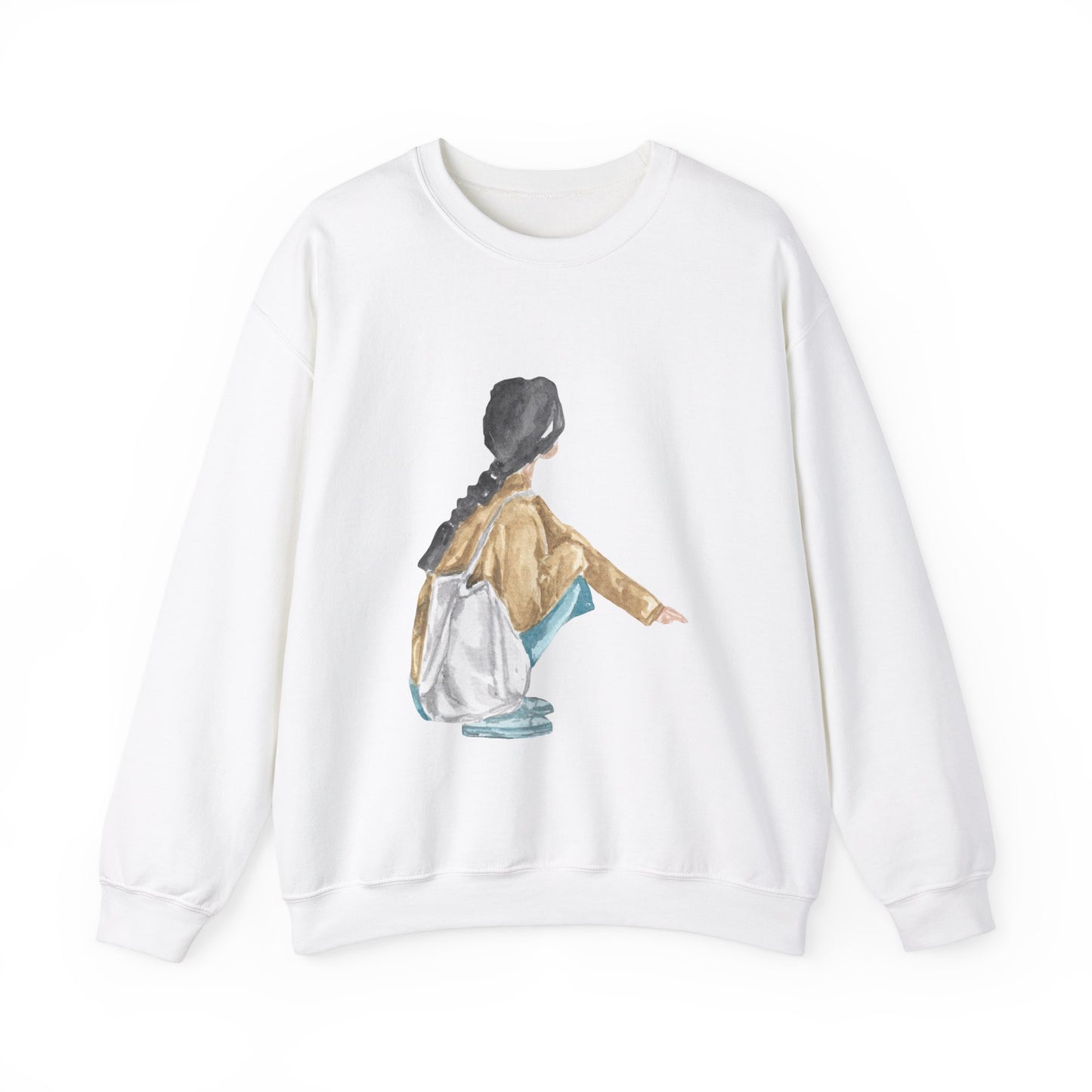 Impressionisme Girl With Braid Sweatshirt