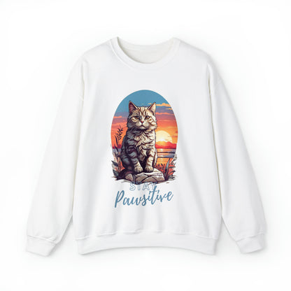 Cat Pawsitive Quote Sweatshirt