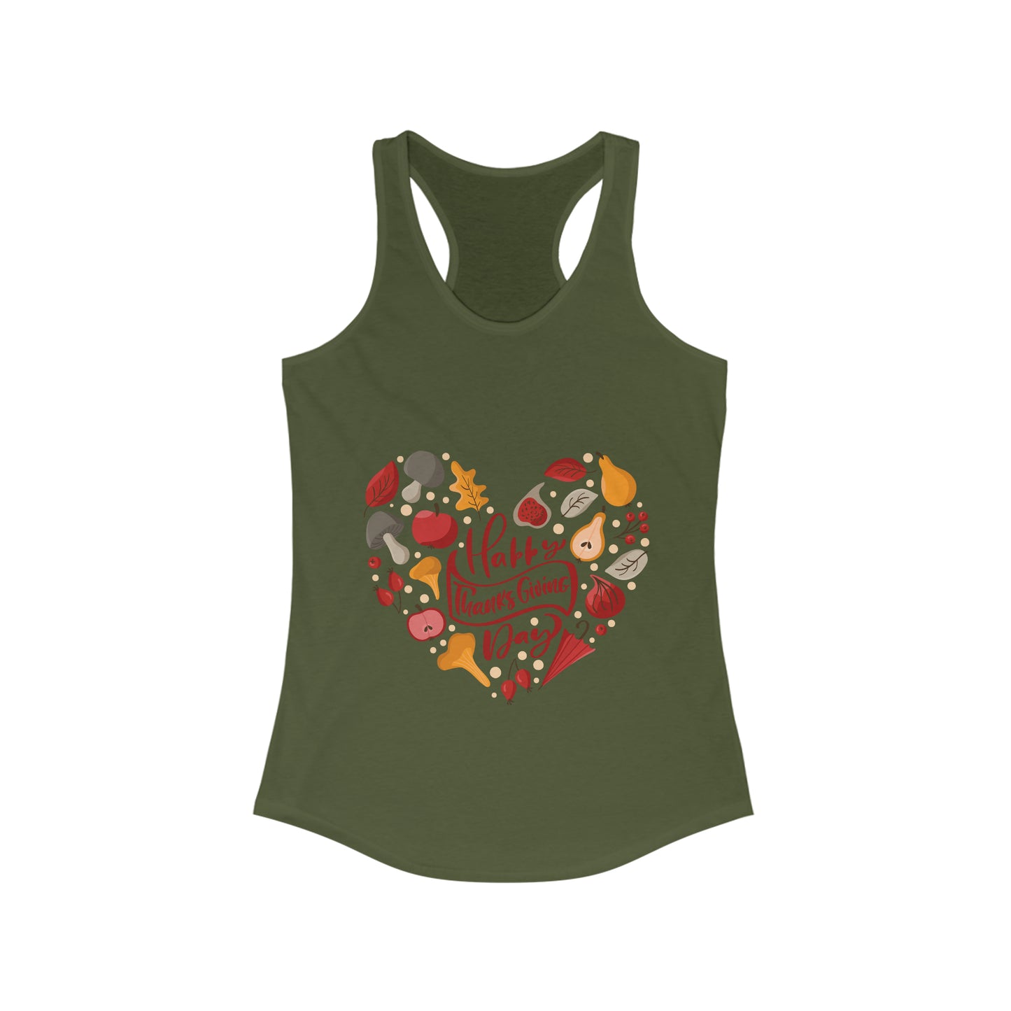 Happy Thanksgiving Day Heart Tank Top