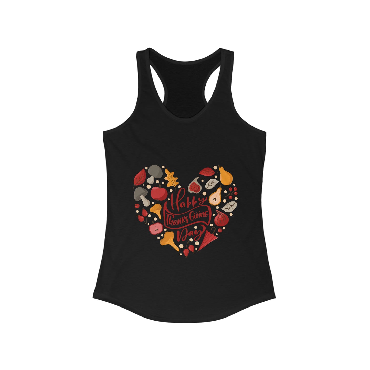 Happy Thanksgiving Day Heart Tank Top