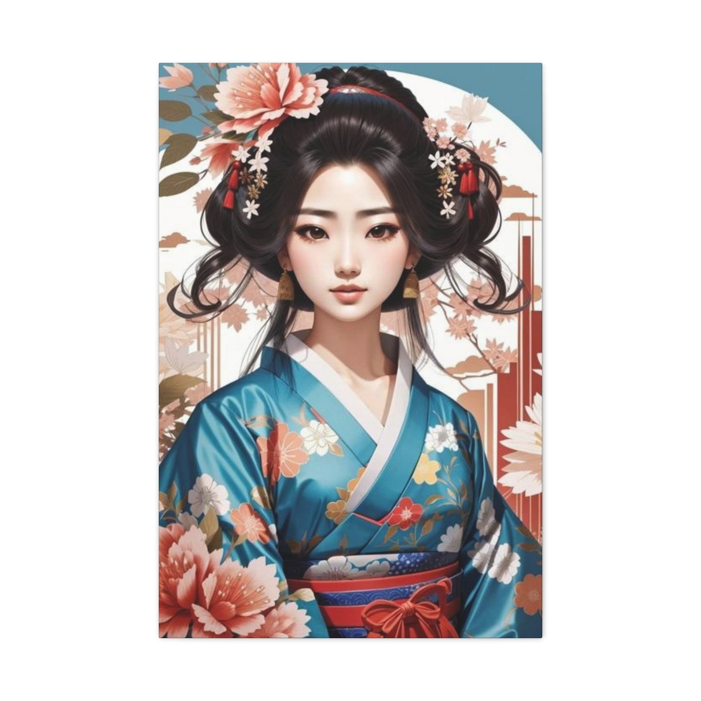 Kimono Illustration Canvas