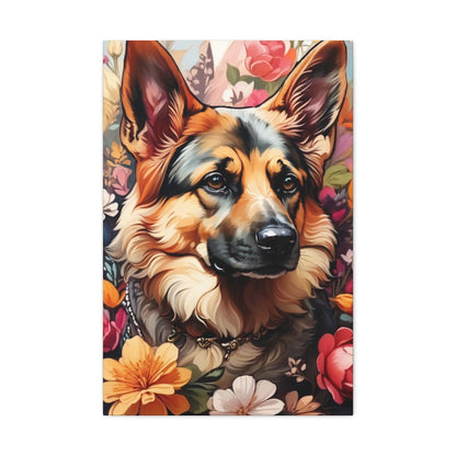 German Shepherd Semi Realism Canvas