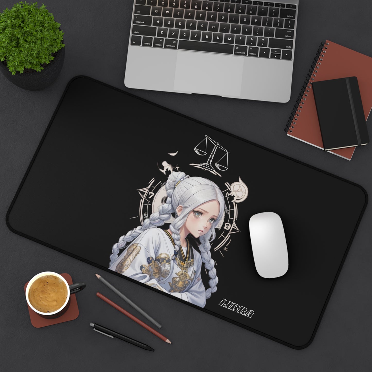 Zodiac Libra Manga Girl Desk Mat