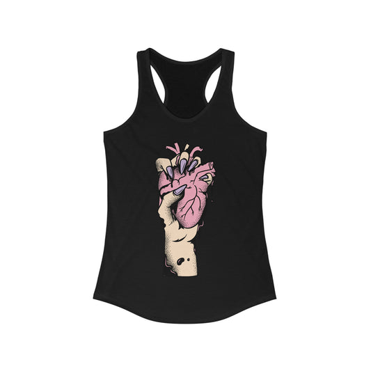 Halloween Ripped Out Heart Tank Top