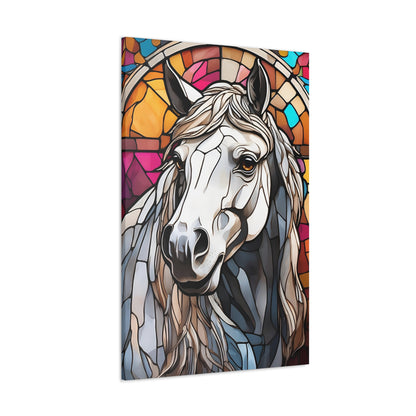 Horse Stained Glass Canvas