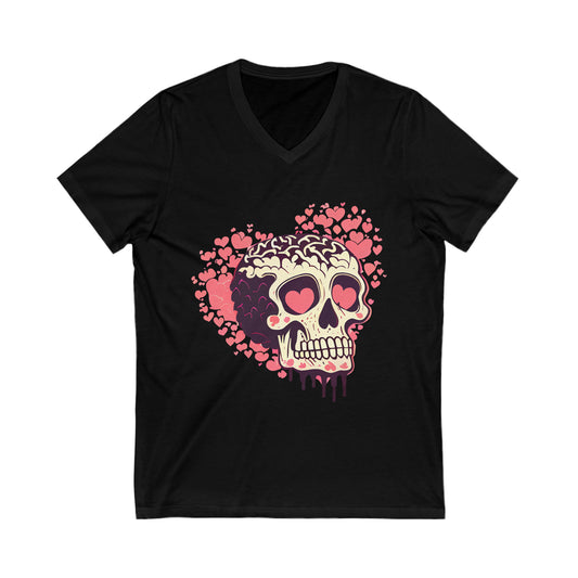 Skull Hearts V-Neck Shirt