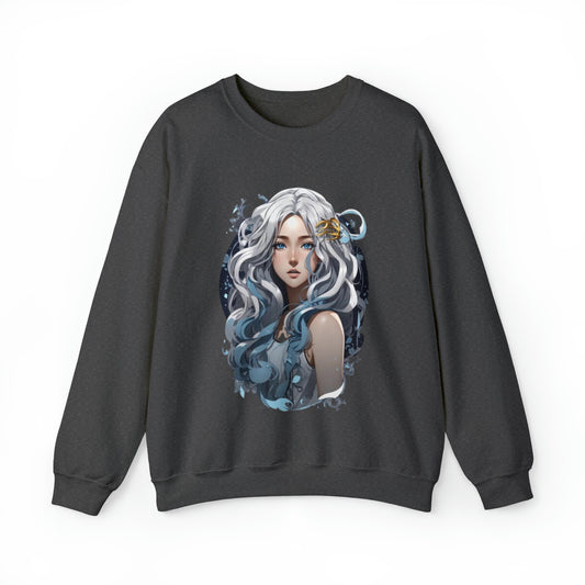 Zodiac Aquarius Manga Girl Sweatshirt