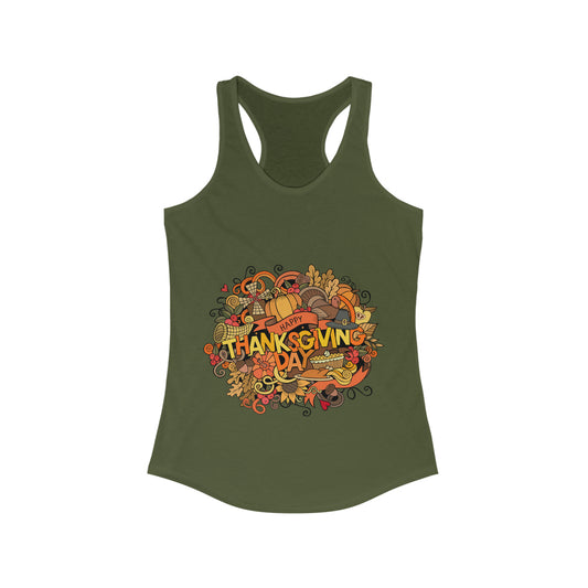 Fall Happy Thanksgiving Day Tank Top