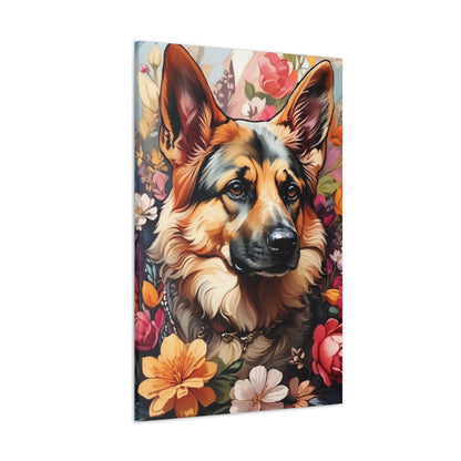 German Shepherd Semi Realism Canvas