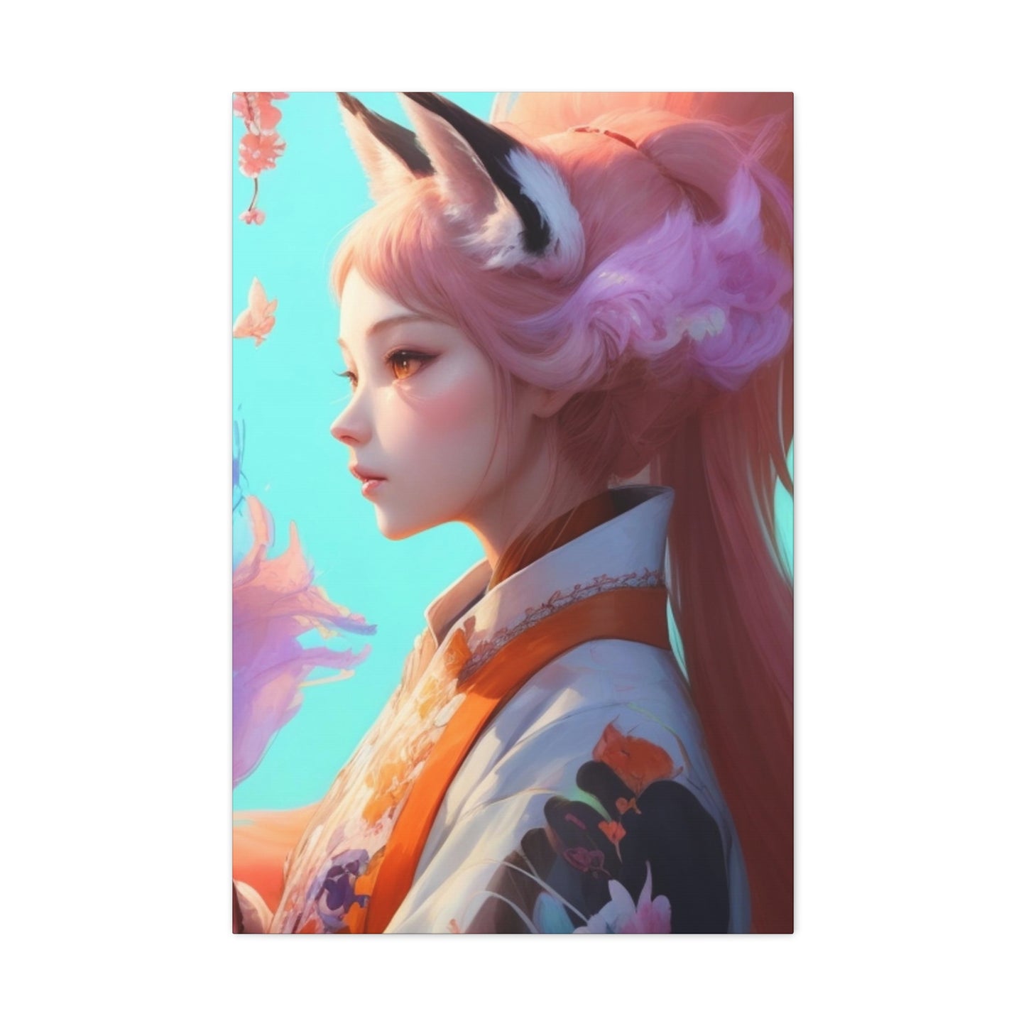 Kitsune: The Fox Semi Realism Canvas