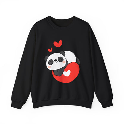 Panda Lying On A Heart Sweatshirt