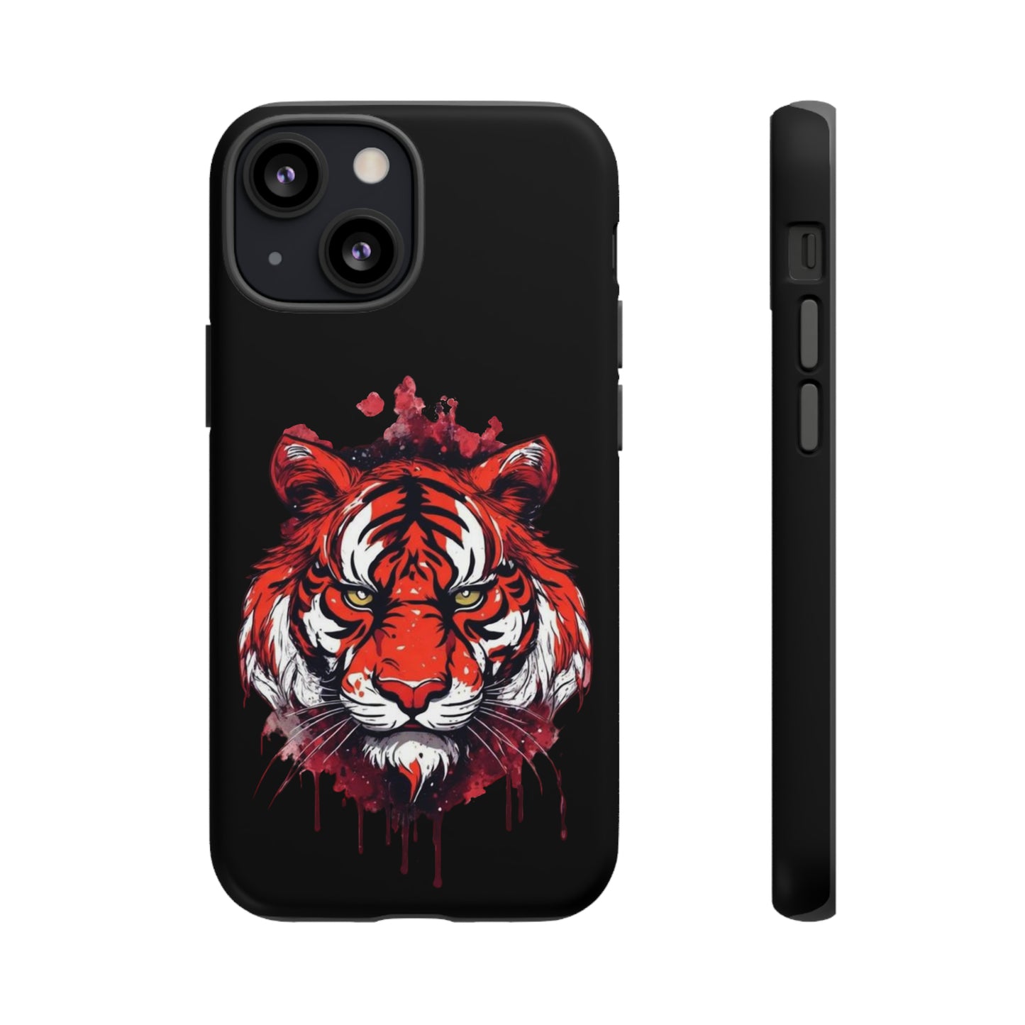 Tiger Splatter Art Phone Case