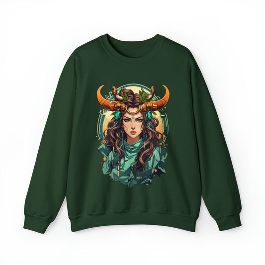 Zodiac Taurus Manga Girl Sweatshirt