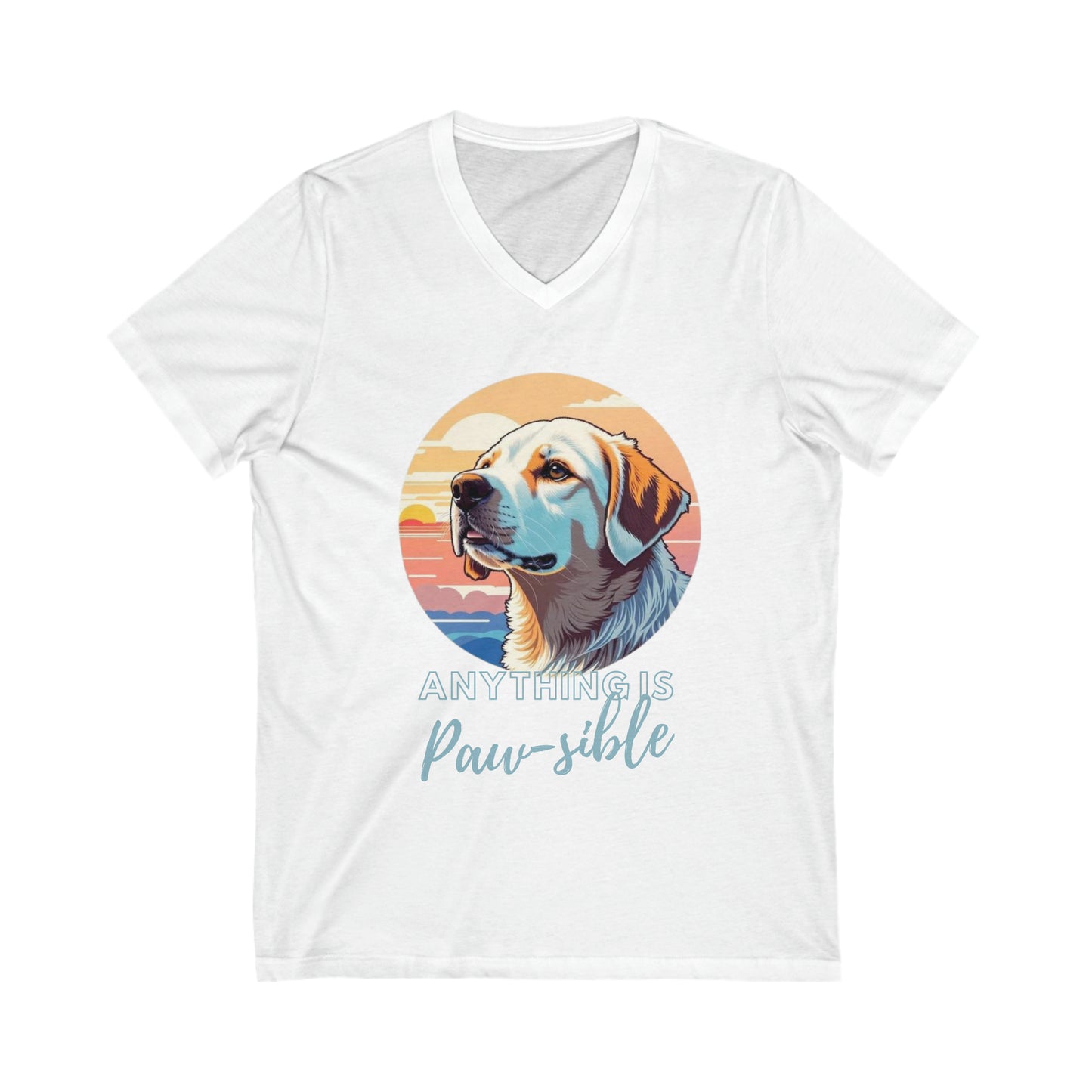 Dog Pawsible Quote V-Neck Shirt