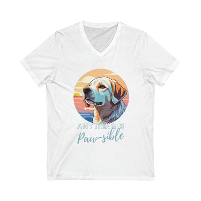 Dog Pawsible Quote V-Neck Shirt