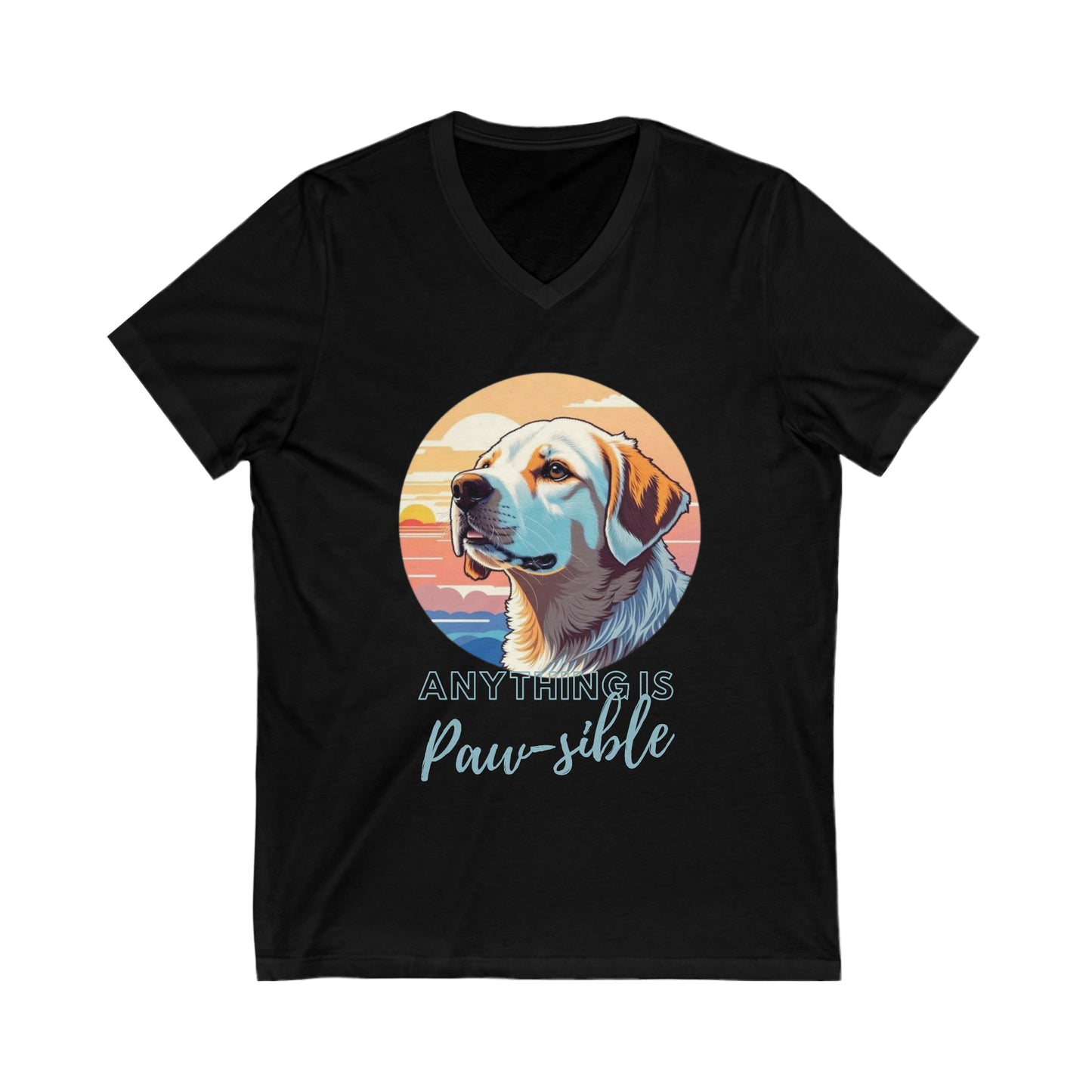 Dog Pawsible Quote V-Neck Shirt