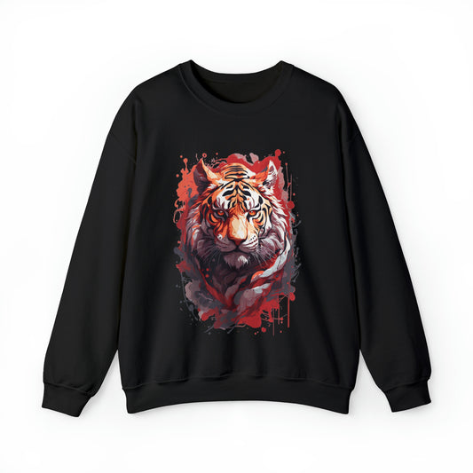 Tiger Splatter Art Sweatshirt