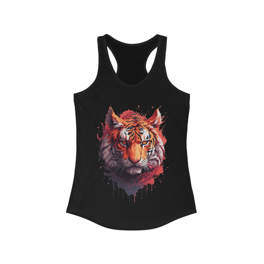 Tiger Splatter Art Tank Top