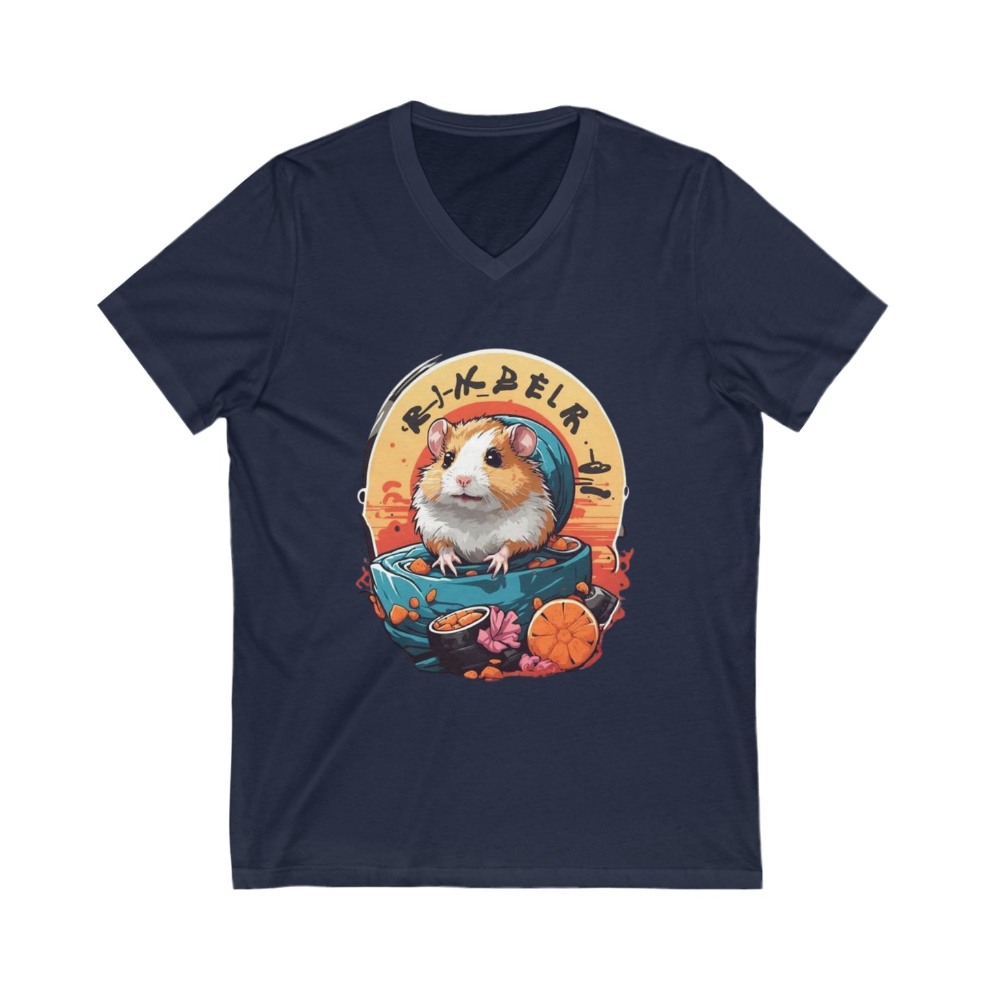 Hamster Cartoon V-Neck Shirt