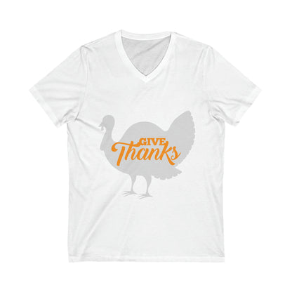 Turkey Give Thanks V-Neck Shirt